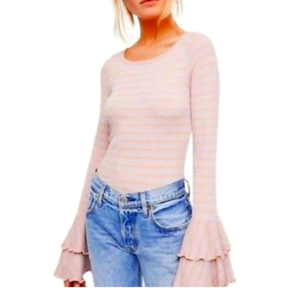 Free People Good Find Bell Sleeve Top M